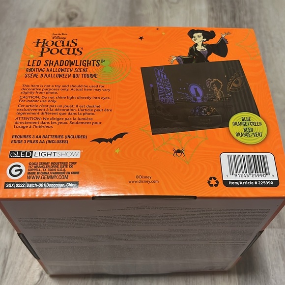 Gemmy Disney Hocus Pocus NIB LED Shadow Lights Halloween Projector 2022 - Picture 4 of 5
